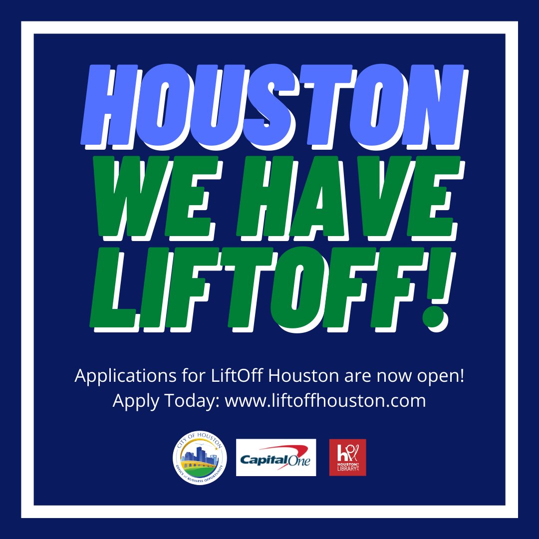 HoustonOBO's tweet photo. Today is Launch Day for the 9th annual LiftOff Houston Business Competition! For more information about the competition &amp; to apply, visit https://t.co/Y9RaucMg4X!

#LiftOffHouston #HoustonOBO #SmallBusiness #business #competition #Entrepreneurship #MayorTurner #LaunchDay https://t.co/csTiRief6p