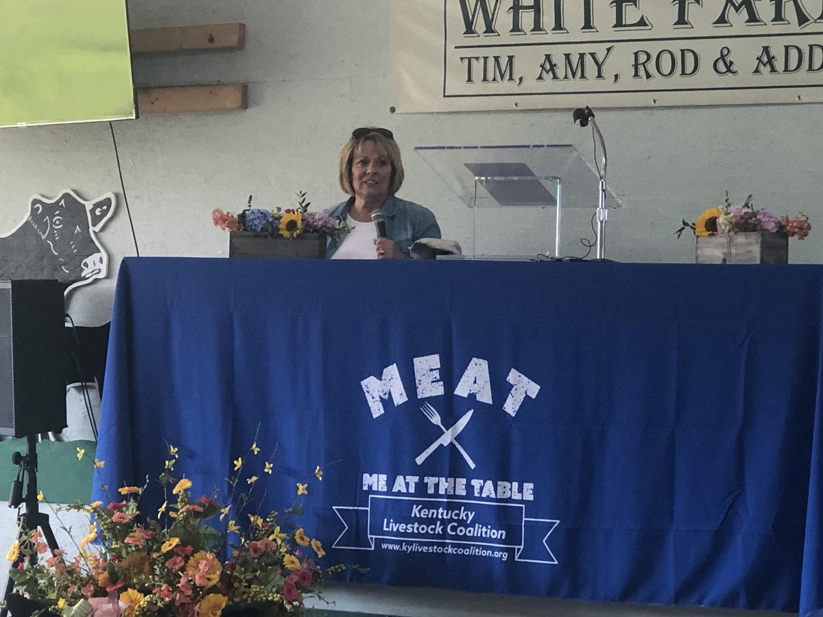 KentuckyEEC's tweet photo. Sec Goodman joined @LtGovColeman, @kylivestock, others at White Farm to celebrate #meatmeatthetable. "We look forward to strengthening our partnerships, responsive to the needs of our farmers and producers." @kentuckyag @kybeef @KentuckySheep @KYCattlemen @KYFB @KYEggLady https://t.co/7VNzpSAgl6