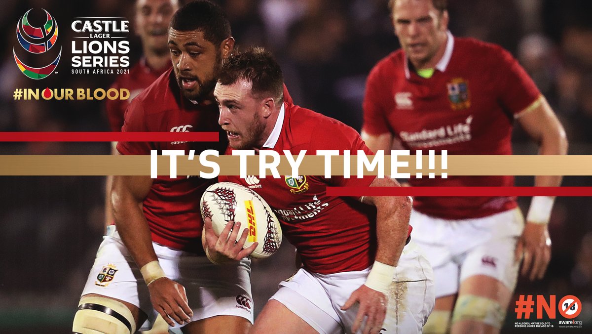 3 | Try time! 🏉 The <a href="/lionsofficial/">British & Irish Lions</a> scored a try, retweet this post and you could win 1 of 10 limited-edition rugby jerseys. 🔥 #CastleLionsSeries #InOurBlood #LionsSA2021