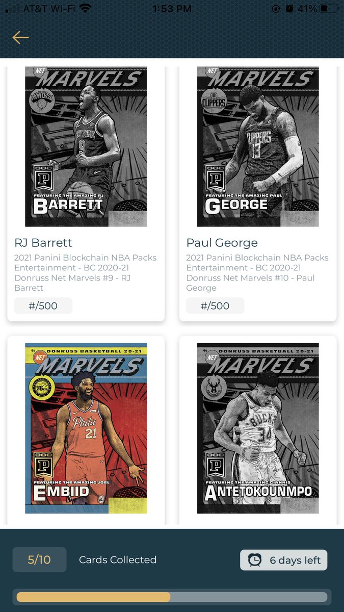 Lemme know if you got one of the grayed ones or need one of mine, might be able to work something out

#NFT #NetMarvels #PaniniBlockchain #TheHobby