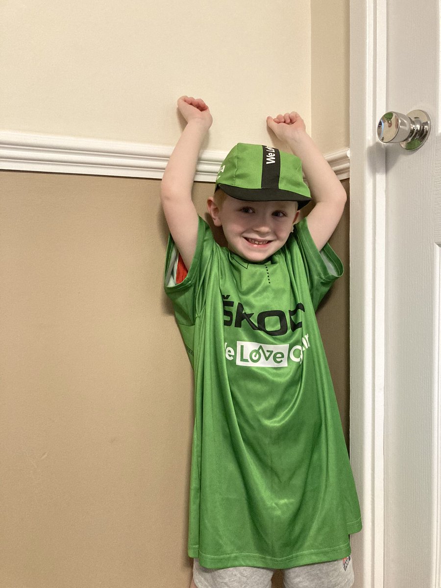 After asking repeatedly for a Green jersey like yours <a href="/MarkCavendish/">Mark Cavendish</a> we dug this out and apparently he is now  part of <a href="/deceuninck_qst/">Deceuninck - Quick-Step Cycling Team</a> watch out- he is very determined 🙈