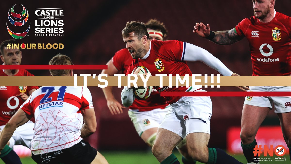 4 | Try time! 🏉 The <a href="/lionsofficial/">British & Irish Lions</a> scored a try, retweet this post and you could win 1 of 10 limited-edition rugby jerseys. 🔥 #CastleLionsSeries #InOurBlood #LionsSA2021