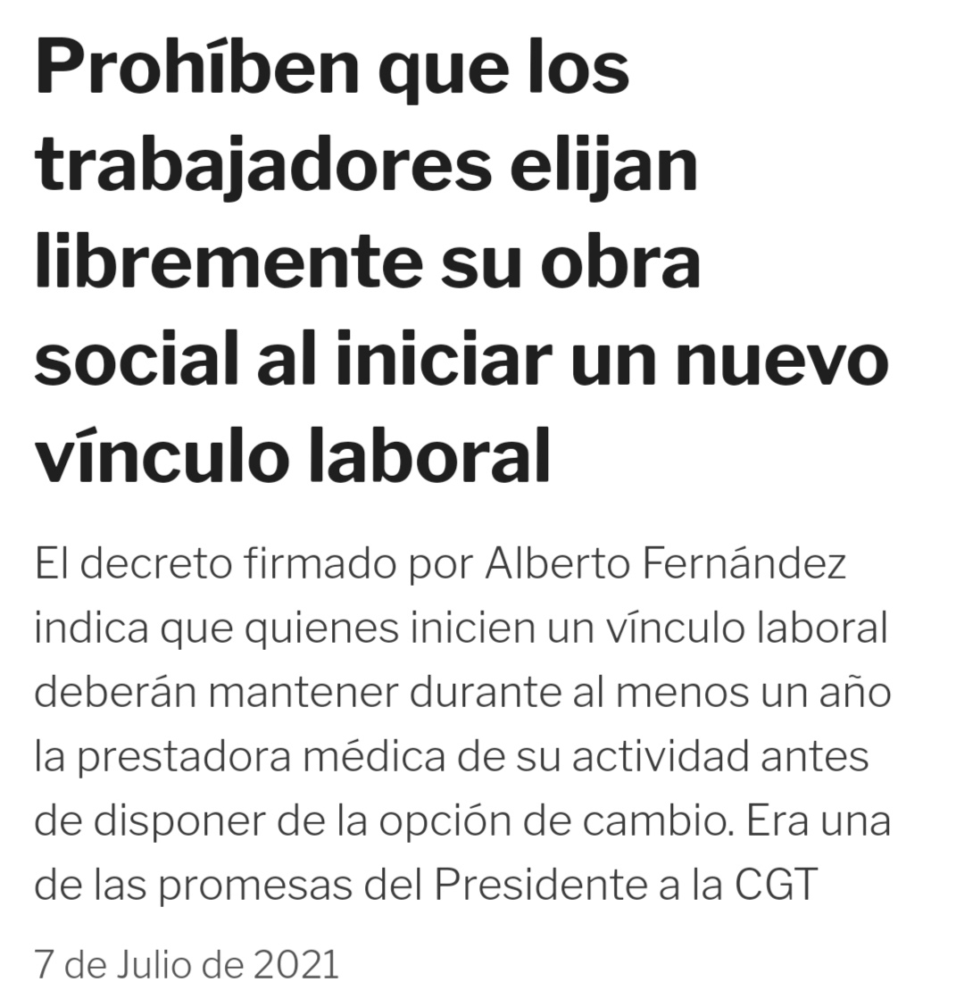 PatoBullrich's tweet photo. No podemos permitir que el Gobierno continúe tomando decisiones en contra de la libertad de los argentinos. Ahora, con las obras sociales. Para beneficiar en forma directa a los dirigentes gremiales nos prohíbe elegir la prepaga cuando cambiamos o empezamos un trabajo nuevo. https://t.co/m2I9RUBgL7