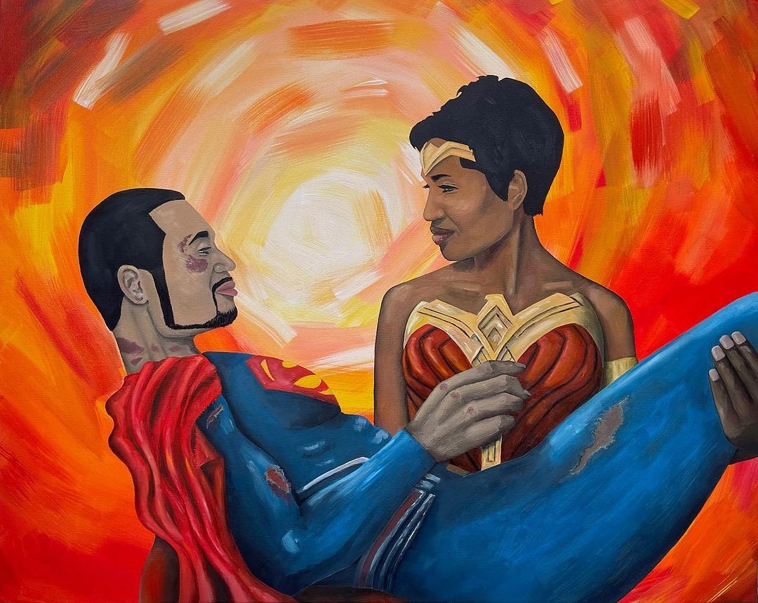 GalleryoFriends's tweet photo. ARTIST FOCUS
June 2021 Exhibit
Title: That Strong Love
Artist: Josh Yurche
To read the backstory of this piece:
The Insta post: 
https://t.co/Tyv4Br9xNX
Or the Full exhibit: https://t.co/RO1mKw0FMG https://t.co/7dFQgiL8EM