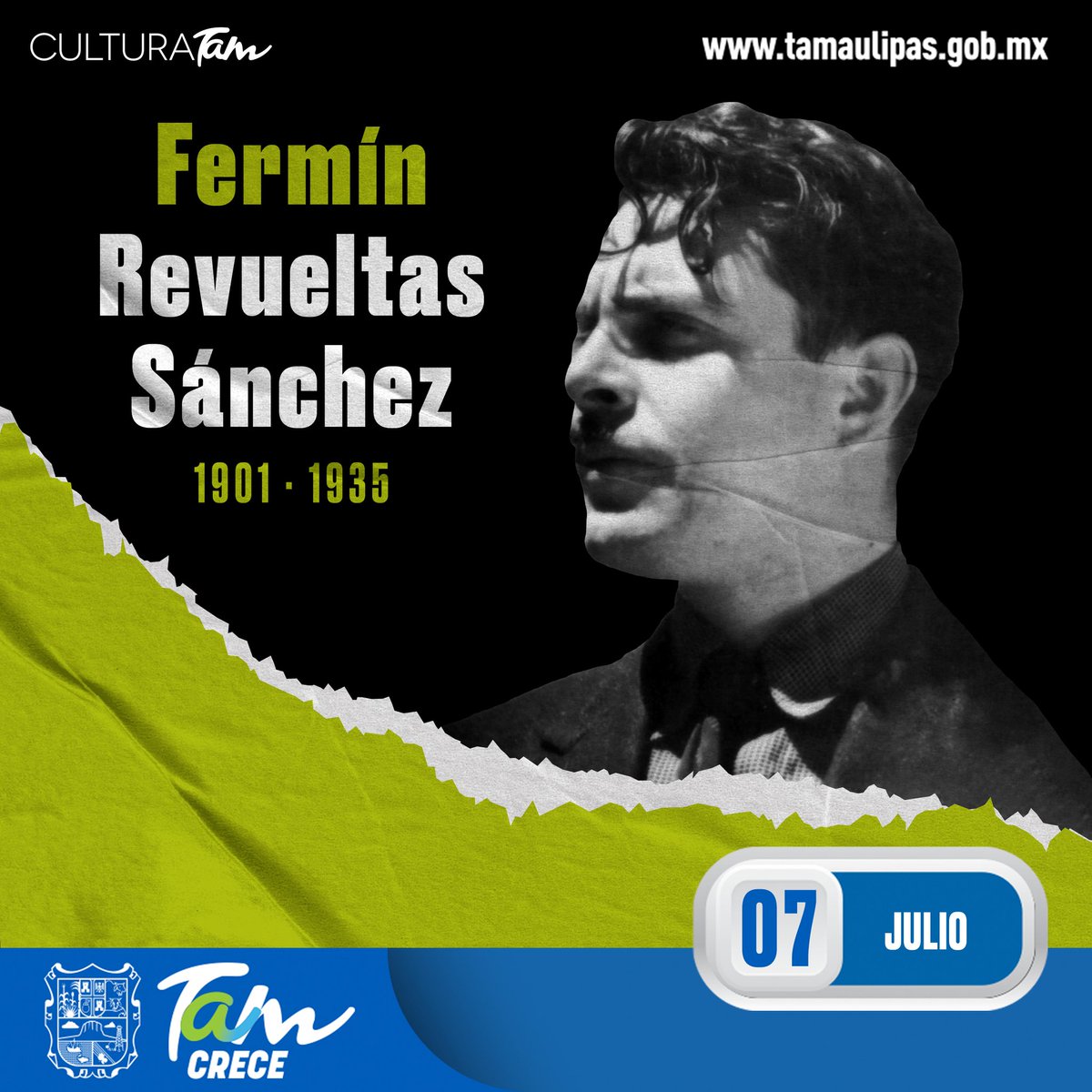 En el 120 aniversario de su natalicio, #CulturaTamRecuerda al aclamado artista, Fermín Revueltas.

Fue pintor, vitralista y precursor del movimiento muralista mexicano que fue parte fundamental de los movimientos que definieron la plástica nacional en el siglo XX.