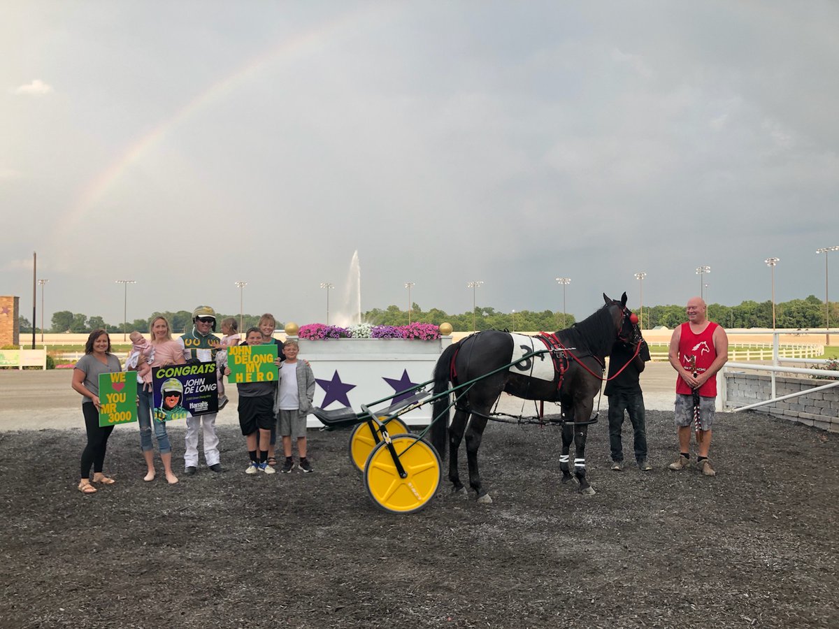 HoP_Racing's tweet photo. Congratulations to John De Long getting career driving win 3,000 aboard Parklane Terror in this evening's fourth race @HoP_Racing! #PlayHP https://t.co/Hy1lWJAdxf