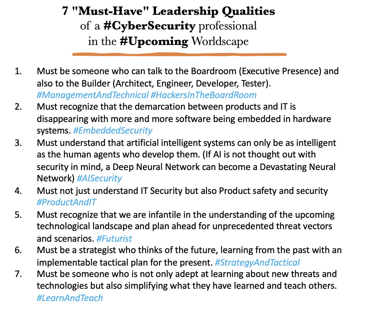 Mano 'dash4rk' Paul (@manopaul) on Twitter photo Being a CyberSecurity Leader in the upcoming world scape needs more than just being a security star technically. nuf 'said. Add your thoughts... cc: <a href="/RAPst4r/">Reuben Paul</a> <a href="/CyberShaolin/">CyberShaolin</a> #cisotips Being a CyberSecurity Leader in the upcoming world scape needs more than just being a security star technically. nuf 'said. Add your thoughts... cc: <a href="/RAPst4r/">Reuben Paul</a> <a href="/CyberShaolin/">CyberShaolin</a> #cisotips