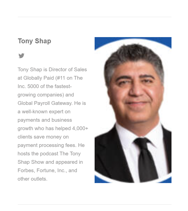 hackerbrews's tweet image. Today&apos;s indie hacker of the day is @tonyshapusa, Director of Sales at Globally Paid