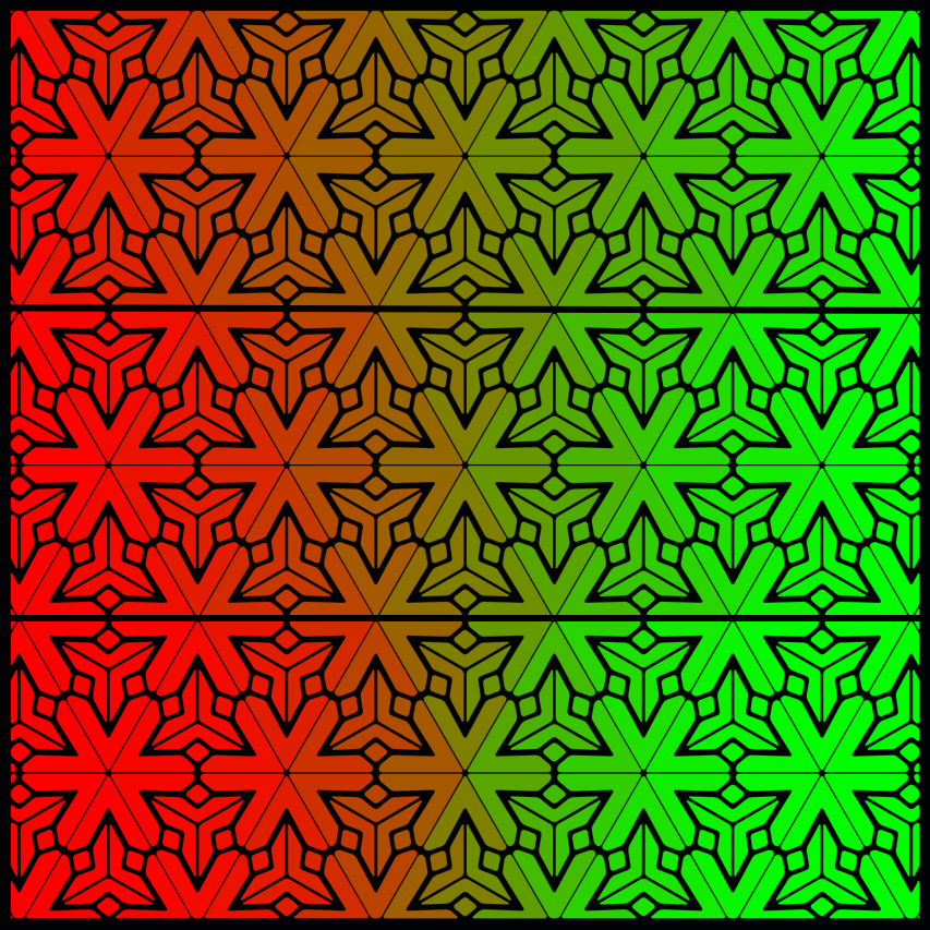 Another gradient ramp comparison: linear (top) vs. sine (middle) vs. cubic (bottom) ramps #comingsoon #new #feature #polygons #art #math #symmetry #design #gradient #tessellation #textile #fabric #surface #geometric #geometricart