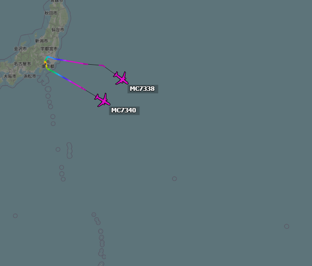 vcdgf555's tweet photo. "Race ya to Wake Island!"
Pair of discrete livery US Navy C-40As out of Yokota AB, Japan heading in the right direction for Wake.
MC7338 is C-40A 165834 #AE0977
MC7340 is C-40A 166695 #AE29FE https://t.co/FR808m3qOO
