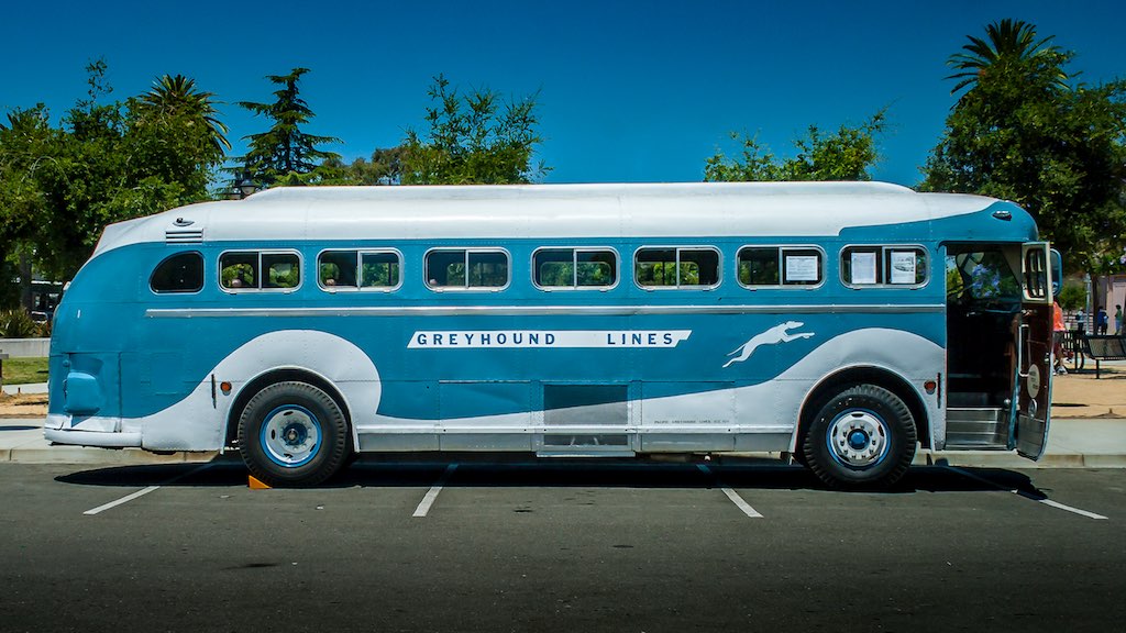 colectibondi's tweet image. #Restaurado Antiguo ómnibus de la empresa Greyhound Lines en California, EEUU