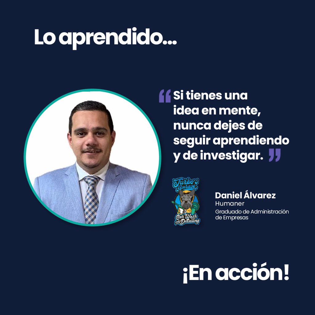 HumaneNegocios's tweet image. 🙌🏽Nuestro Humaner graduado Daniel Álvarez, hizo realidad su idea de negocio "Turbo’s Garage" servicio de Car Wash &amp;amp; Detailing durante su proceso de titulación, poniendo en práctica todos los conocimientos obtenidos a lo largo de su carrera🎯.