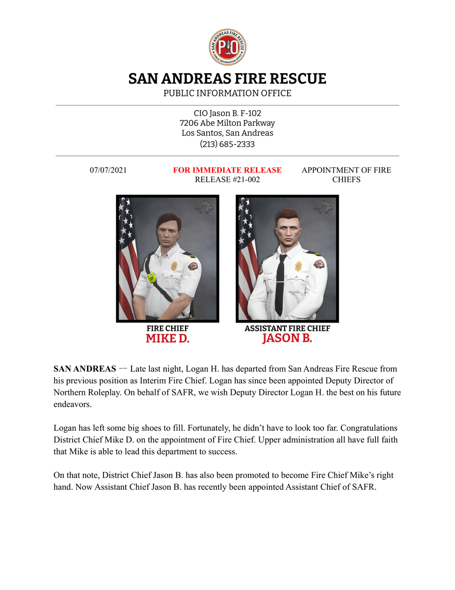 San Andreas Fire Rescue tweet media
