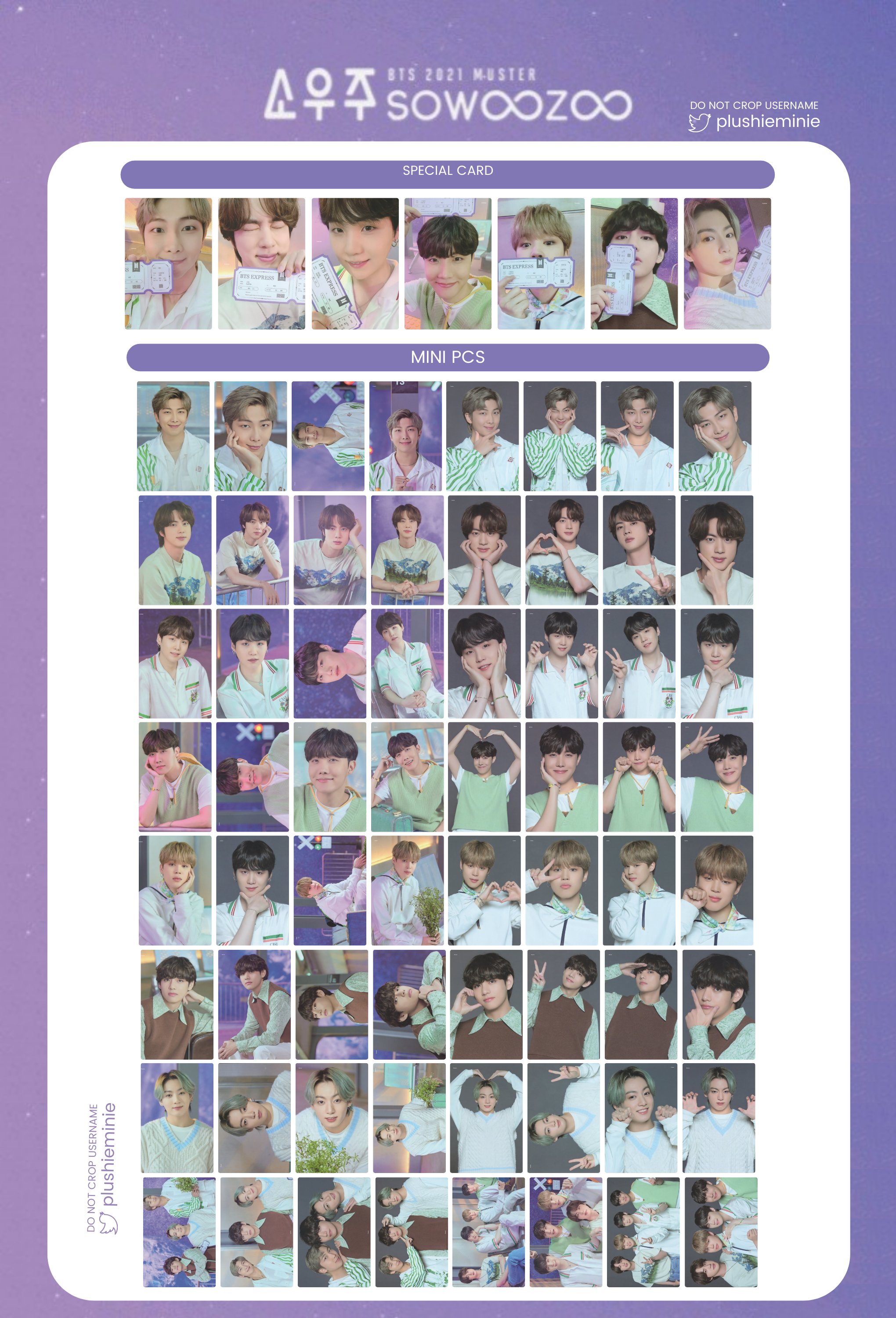 BTS sowozoo ソウジュ ミニフォト セット コンプ BTS sowoozoo ソウジュ 2021 ミニフォト ジン コンプセット