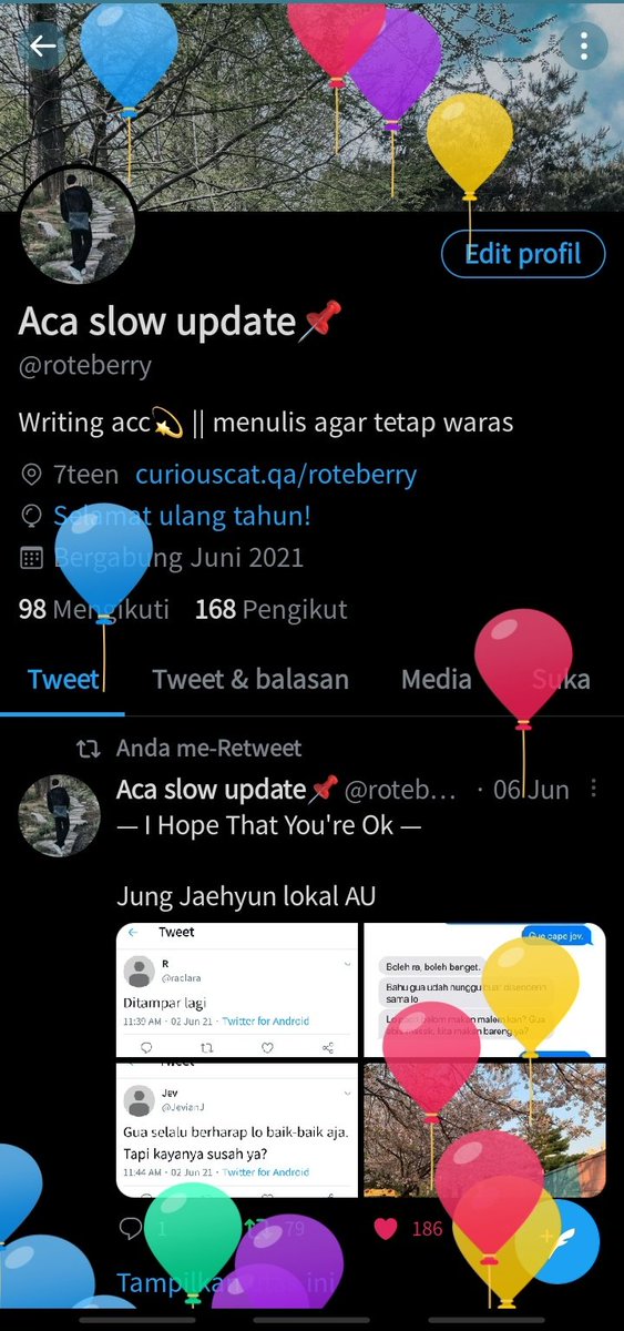 roteberry's tweet image. Aku jual balon, siapa mauu?😆😆