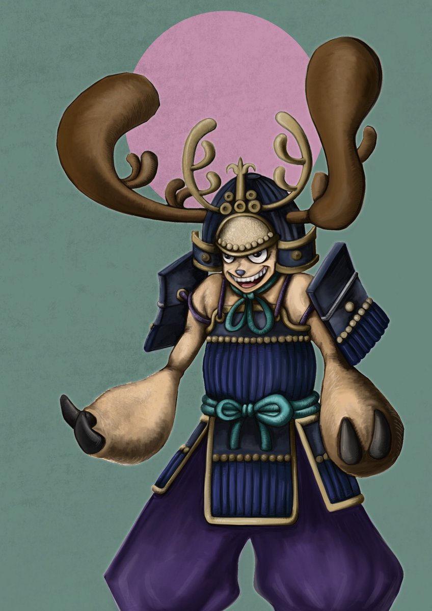おえかき ワノ国編リアルチョッパー甲冑 Onepiece ワンピース チョッパー ワノ国 Procreate おえかき ワノ国編リアルチョッパー甲冑 Onepiece ワンピース チョッパー ワノ国 Procreate