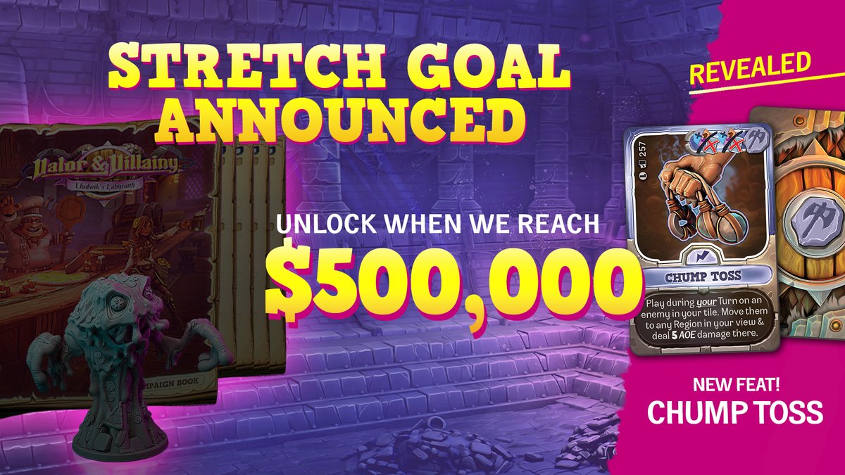 Stretch goal announced! 🚨 If we reach $500,000, we will add the NIGHTMARE EATER (with four missions and a mini) to the game. Missions available with all games. Mini is Deluxe only.

Back #LludwiksLabyrinth on Kickstarter: bit.ly/2ShqMJn