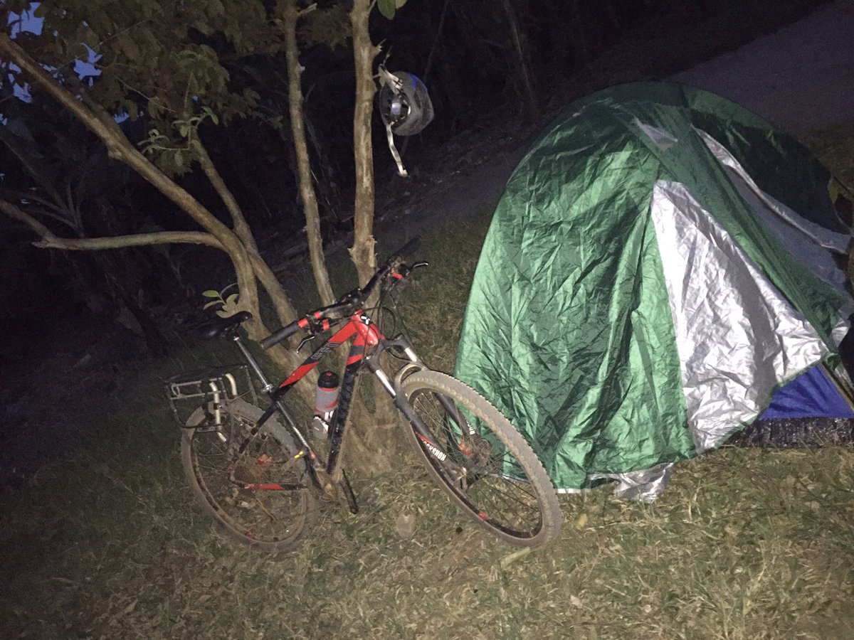the_bushgal_'s tweet photo. Becoming a normad soon! Imagine my landlord demanding for rent money yet honestly Iโm comfortably in my tent camping rent free.๐๐๐
#bikepacking
#letsadventure https://t.co/H39h8ZQFPK