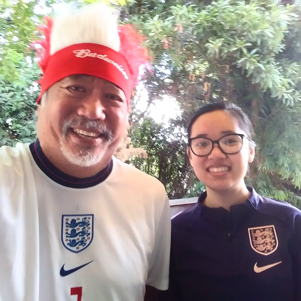 With @avfc.california.kid #ENGDEN #ThreeLions #VillansByTheBay