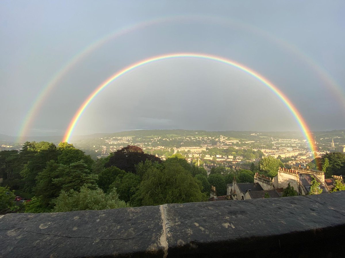 DanielBG_Berry's tweet photo. Can't feel bad with a view like this!  #Bath #Views #rainbow https://t.co/NueKs16TM0