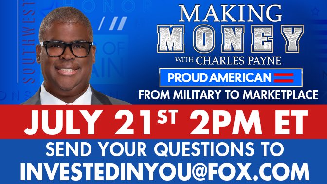 VetRecruiting's tweet photo. Are you a service member or #veteran with questions about finances or employment? Tune in to Making Money with @cvpayne on July 21 to get your ?’s answered. #jobs4vets #talkingjobs @FoxBusiness https://t.co/RlNg80LEgI