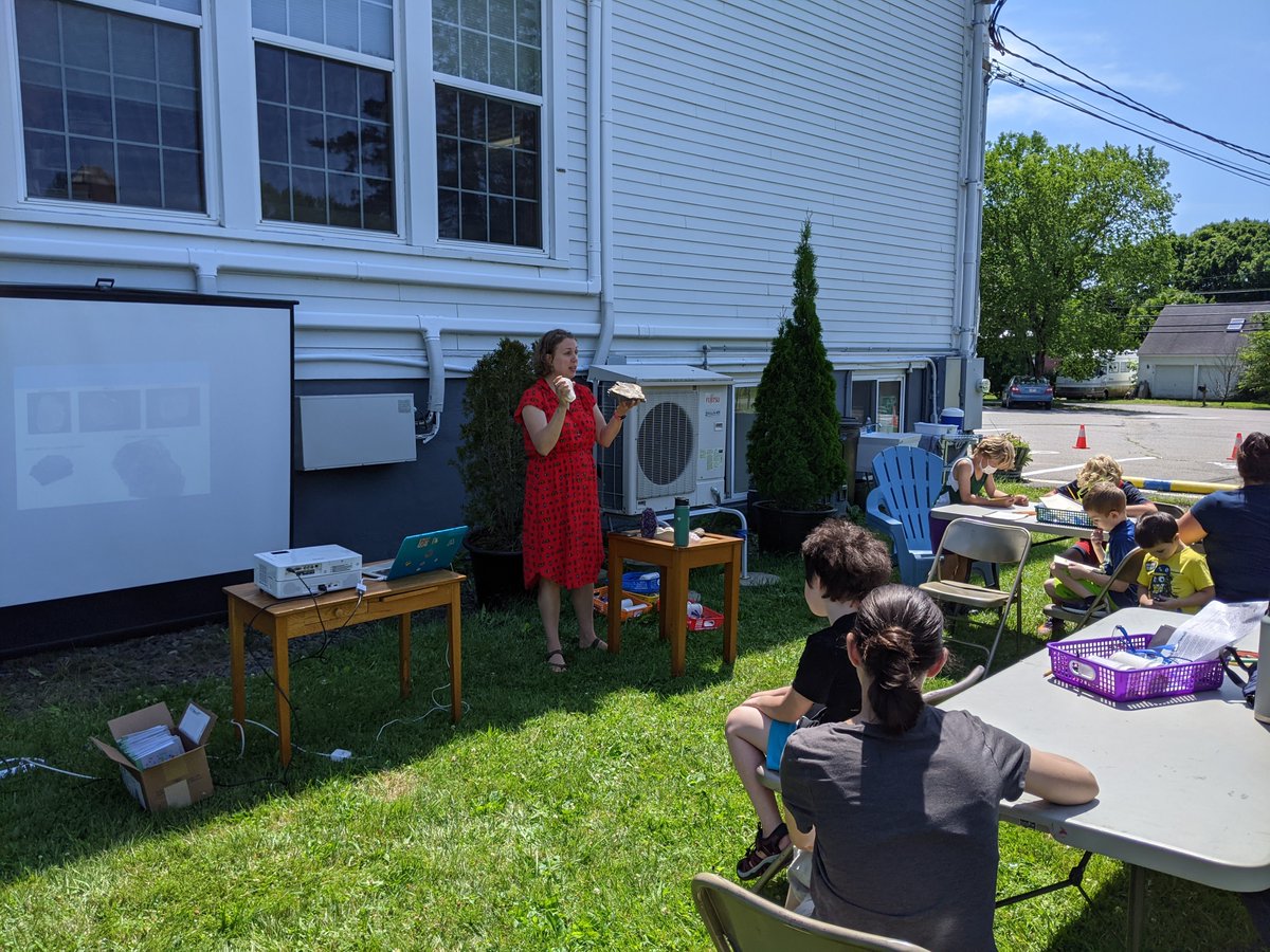 ThomastonLib's tweet photo. Many thanks to author @Katie_Coppens for visiting 40 Days of Summer today! Our kids had a great time replicating an experiment about rocks, minerals, and weathering effects from The Acadia Files: Book One, Summer Science! With thanks to Thomaston's own @tilburyhouse, (1/2) https://t.co/Y3u9XqOi3P
