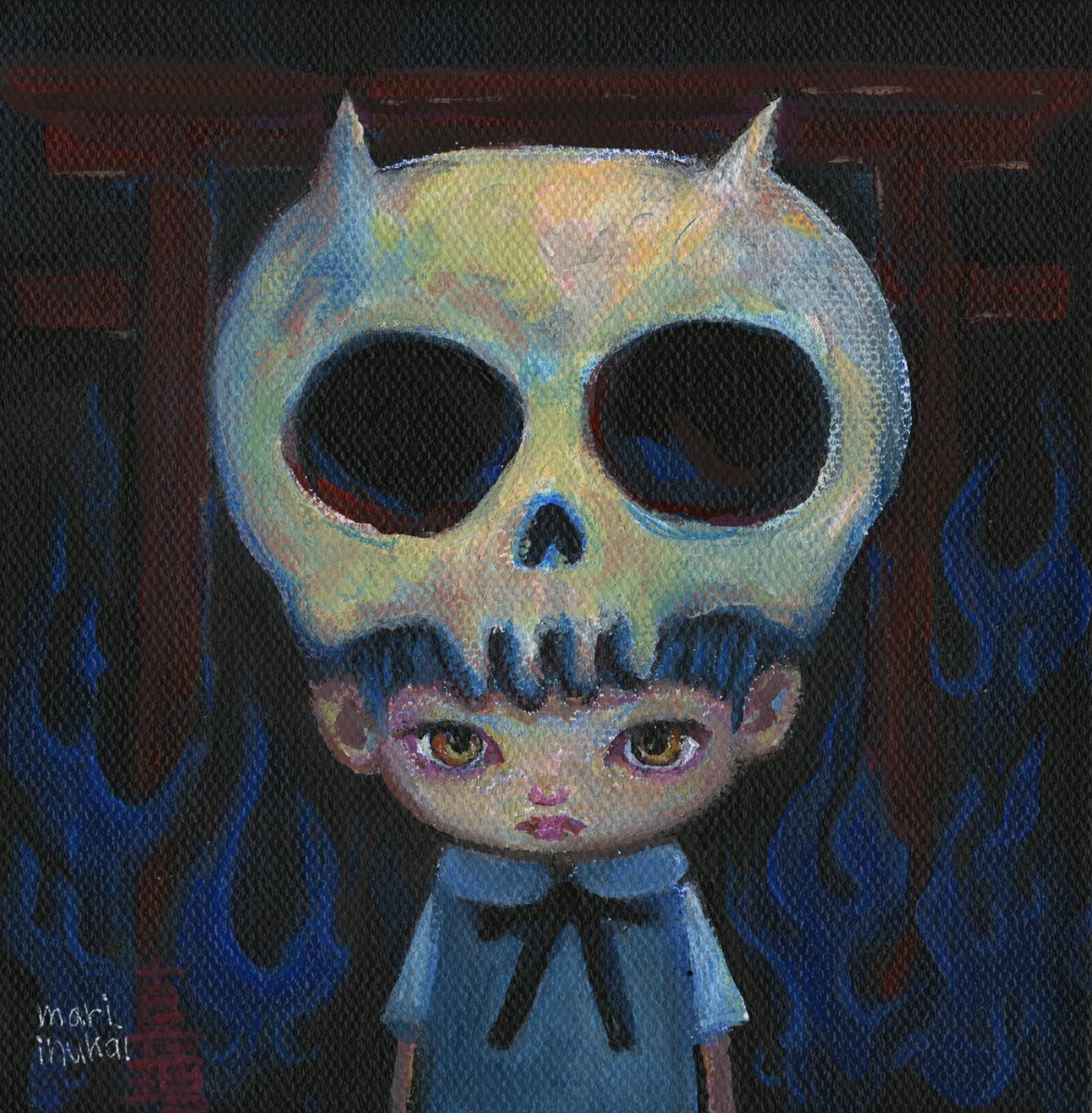 HONE MARILLA 骸骨小僧　for Yokai Art Show curated by 
<a href="/Boca_del_Lupo/">Cassia Lupo</a>
 at 
<a href="/giant_robot/">Giant Robot</a>
 store!!