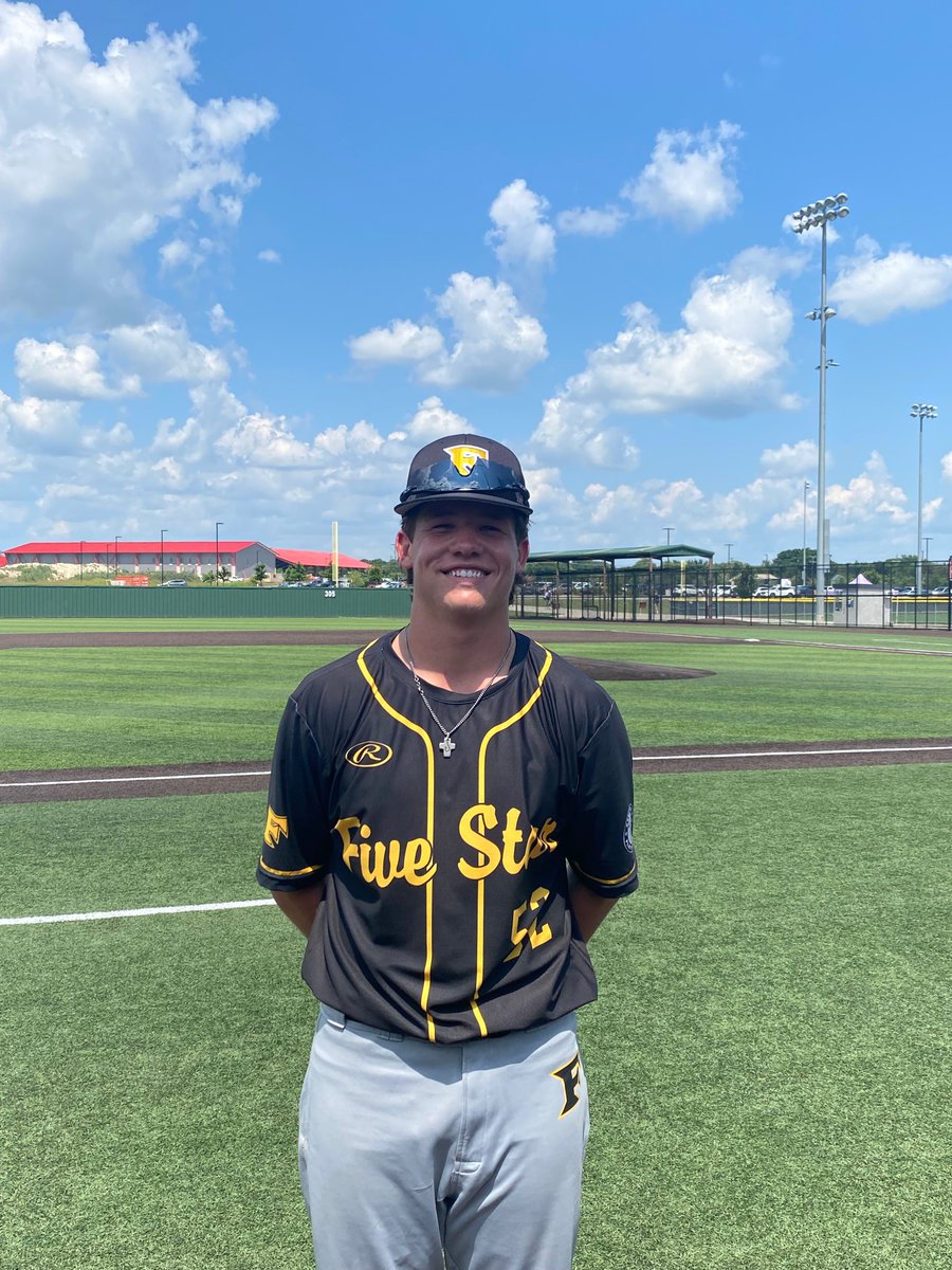 FiveToolTexas's tweet photo. #MattinglyWS F: @FiveStarPB 17U National 10, ABA 2022 Lehman 0
PoG: @ColeTab1910 2-3, 2 2B, 4 RBI, R
Pitcher: @EastonBallard 5 IP, 5K, H, 0R
Notables: @cooperhill_ 2-3, 2B, RBI, 2R | @LipseyMarshall 2-3, 2B, RBI, R https://t.co/6IA7tZEXqJ