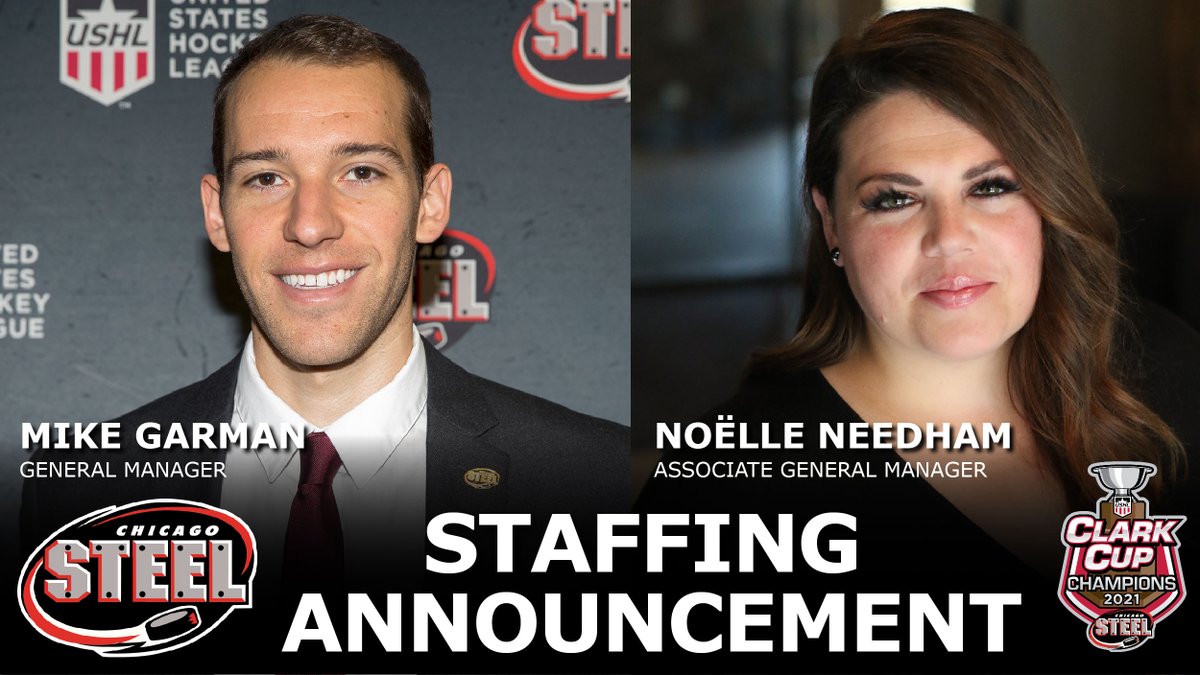 MIKE GARMAN NAMED STEEL GENERAL MANAGER; NOËLLE NEEDHAM ELEVATED TO ASSOCIATE GENERAL MANAGER

READ: chicagosteelhockeyteam.com/news_article/s…