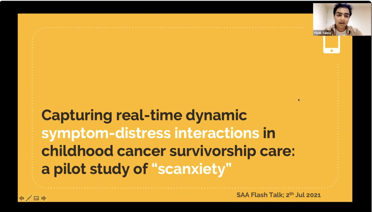 Lauren Heathcote, PhD (@lcheathcote) on Twitter photo Proud supervisor moment 🤩
Our brilliant student researcher <a href="/vivektanna5/">Vivek Tanna</a> crushed it presenting on our app-based #EMA study on #scanxiety in childhood #cancersurvivors at the #SAAzurich conference last week. Now to exit #vacationmode and write that feasibility paper... Proud supervisor moment 🤩
Our brilliant student researcher <a href="/vivektanna5/">Vivek Tanna</a> crushed it presenting on our app-based #EMA study on #scanxiety in childhood #cancersurvivors at the #SAAzurich conference last week. Now to exit #vacationmode and write that feasibility paper...