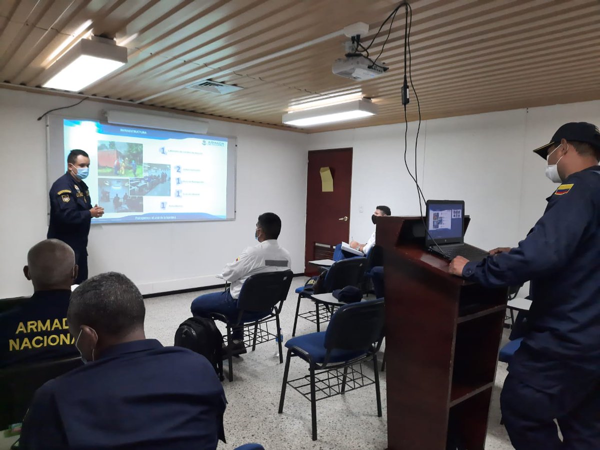FNP_ArmadaCol's tweet photo. En la #FuerzaNavaldelPacifico se llevó a cabo una auditoria de control por parte de @Dimarcolombia para mantener el reconocimiento como Centro de Capacitación de #GenteDeMar al #CENPA por 3 años más y así poder ampliar la oferta de cursos a la comunidad marítima del pacifico. https://t.co/YdpfzlJplL