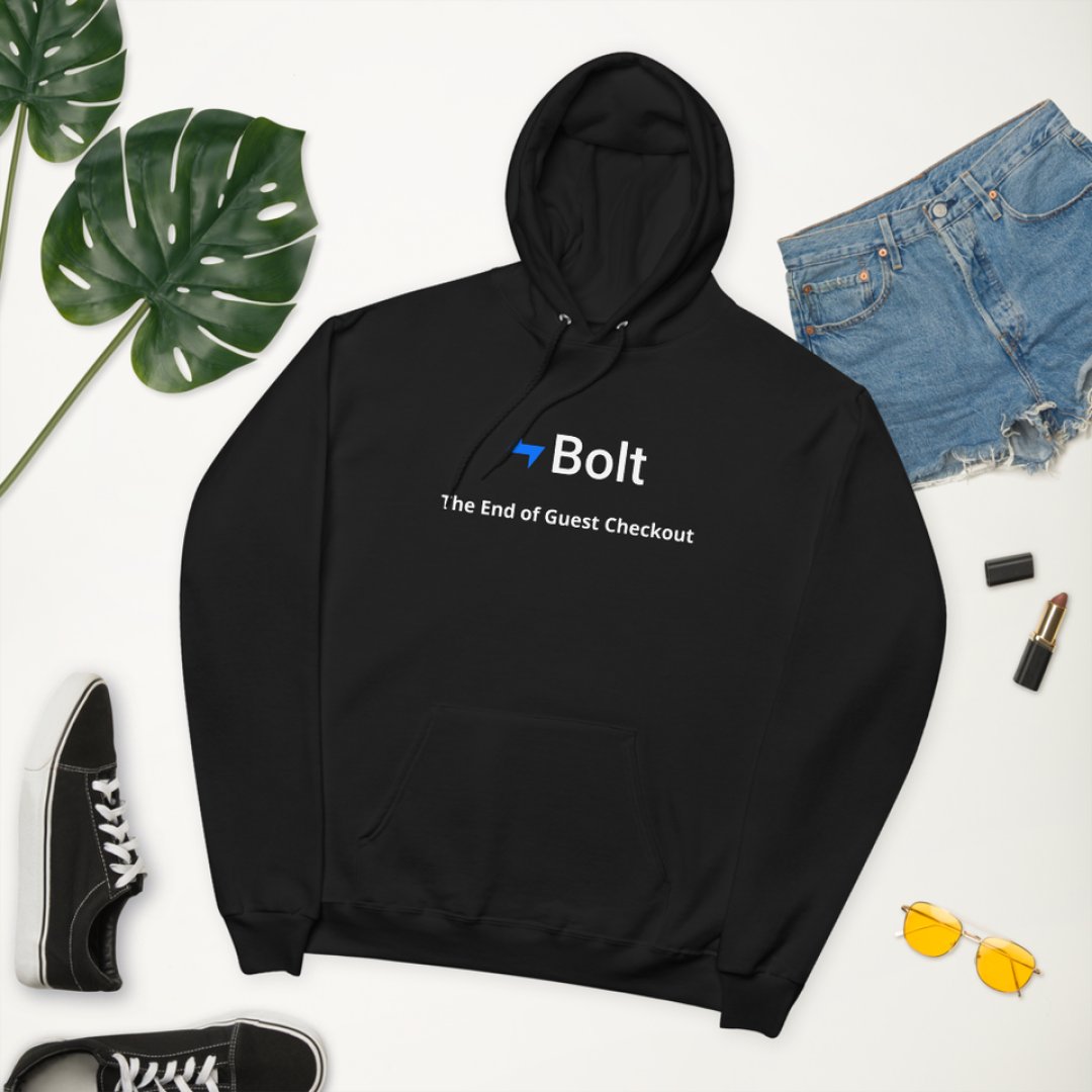 Bolt is ending guest checkout. We're giving away this hoodie for $0.01 to everyone who wants to #EndGuestCheckout today. ⚡️ 

Join us and tap to get yours today. 👕

bit.ly/3qUI3oH