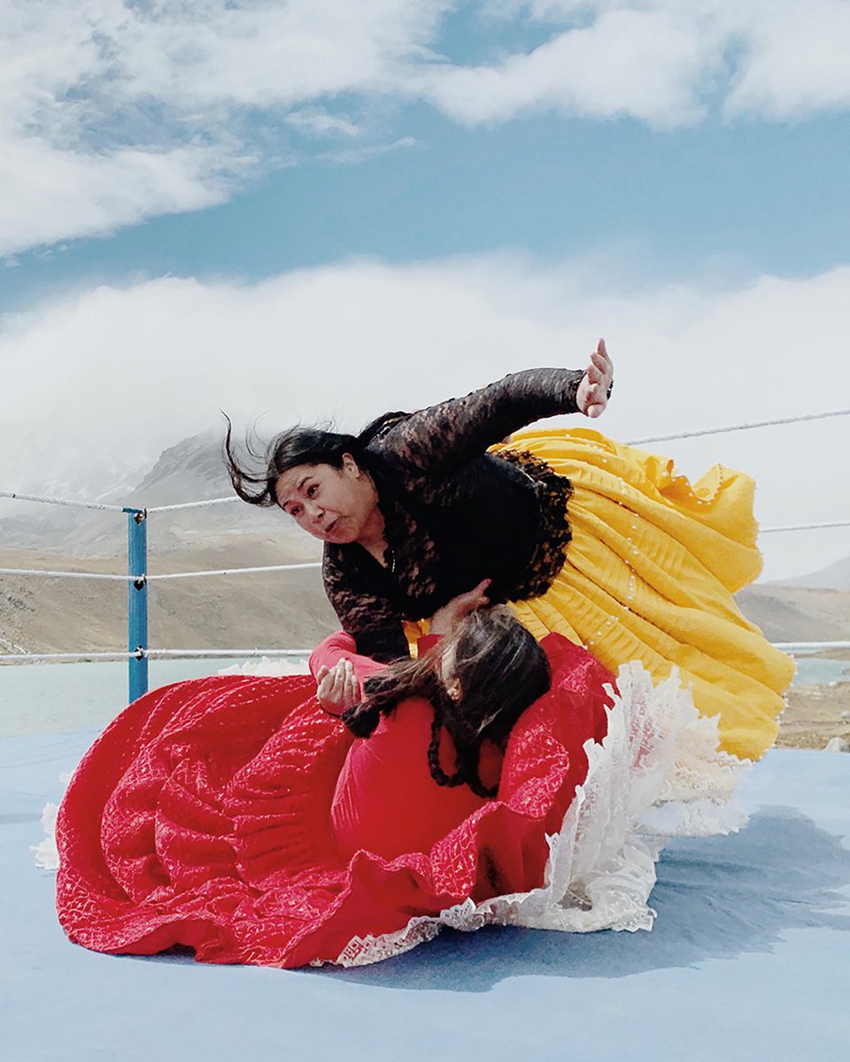 AtmosMag's tweet photo. The Flying Cholitas are wrestling for gender equality.

The Indigenous women of Bolivia have historically been discriminated against and ostracized from society until a little over a decade ago. https://t.co/FzmrGzToDA