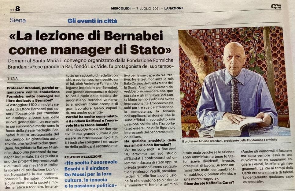 "La lezione di Bernabei come manager di Stato", l'intervista al Prof. <a href="/albertobrandani/">Alberto Brandani</a> su <a href="/qn_lanazione/">La Nazione</a> : albertobrandani.net/il-prof-branda… <a href="/meb/">Maria Elena Boschi</a>