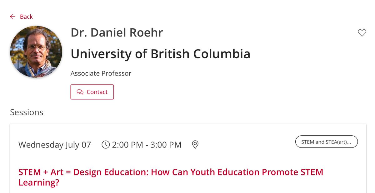 On now - Dr. Daniel Roehr from @UBCSALA on the importance of #ART + #STEM = #DESIGN education. A compelling argument for visual problem solving, holistic thinking + communication. #STEM2021UBC #STEM2021