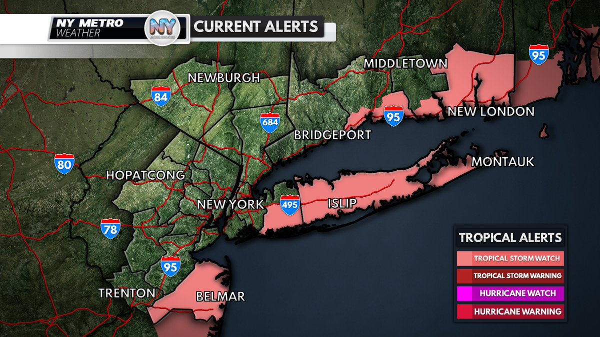 Tropical Storm WATCH is now in effect for portions of the coast ahead of Tropical Storm Elsa Thursday night through Friday morning: