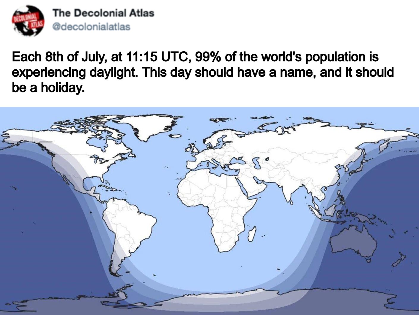 The Decolonial Atlas on Twitter "Each 8th of July, at 1115 UTC, 99