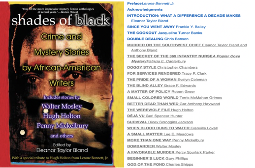 #CrimeFiction <a href="/BerkleyMystery/">Berkley Mystery</a> #editor Eleanor Taylor Bland #shortstories <a href="/FrankieYBailey/">Frankie Y. Bailey</a> @tracypc6161 <a href="/EvelynC547/">Evelyn Coleman</a> Grace F. Edwards, <a href="/Pennscribe1/">PennyMickelbury</a> Terris McMahan Grimes, @garhaywood Hugh Holton, Geri Hunter Spencer, Gary Phillips <a href="/CrimeWoC/">Crime Writers of Color</a> <a href="/BlackAuthorBuzz/">Black Author Buzz</a> <a href="/SINCnational/">Sisters In Crime</a>