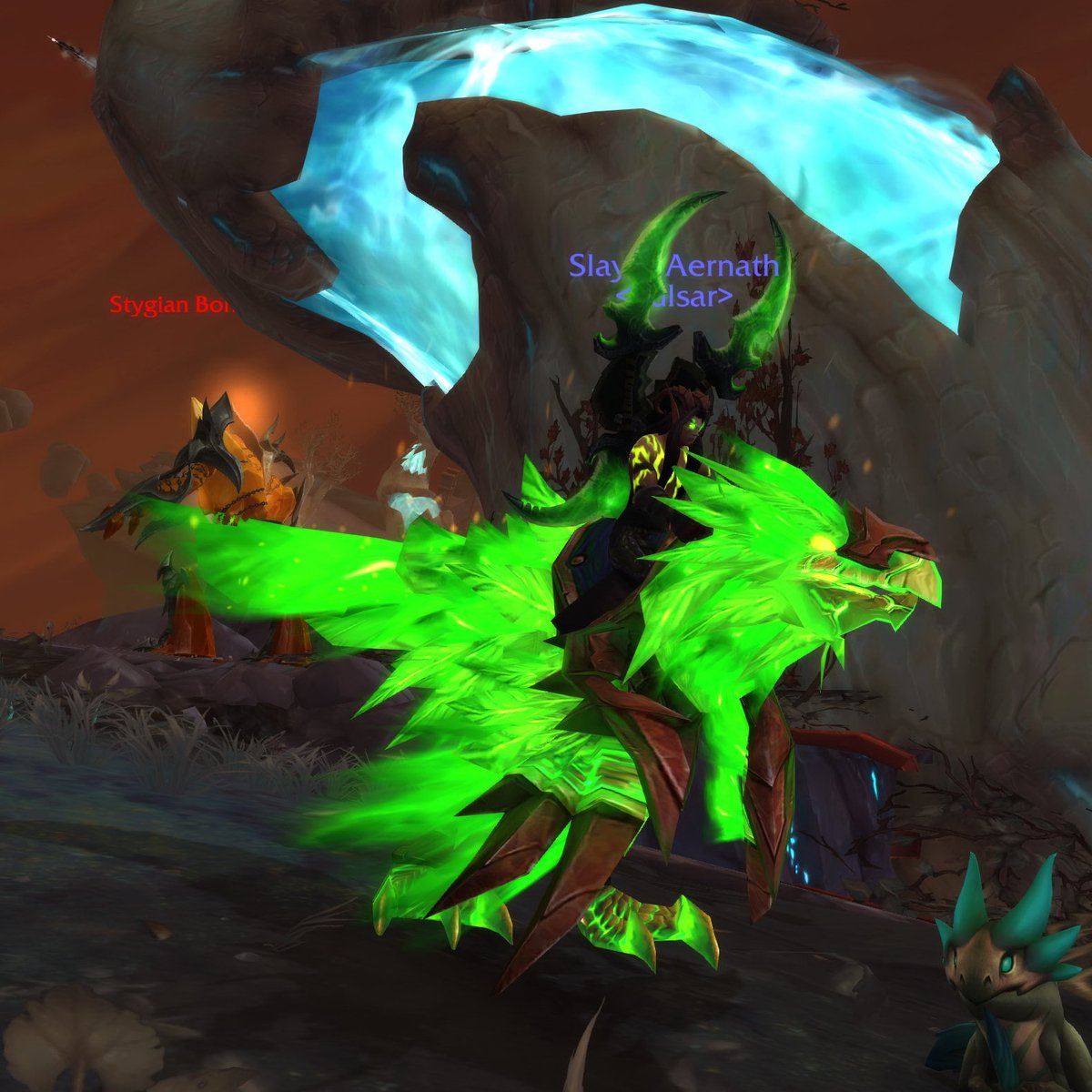 Aernath's tweet image. DING!!! 400 Mounts!!!
Oh wait... 401 Mounts!!!

Also my first 9.1 Mount ^^

#WorldOfWarcraft #Shadowlands 
#ChainsOfDomination