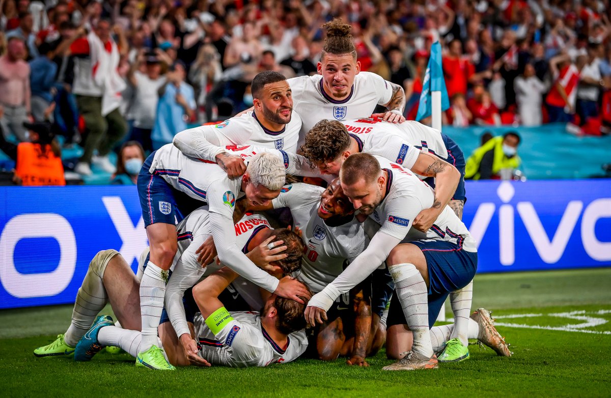 BleacherReport's tweet image. ENGLAND WILL PLAY IN THE #EURO2020 FINAL @brfootball