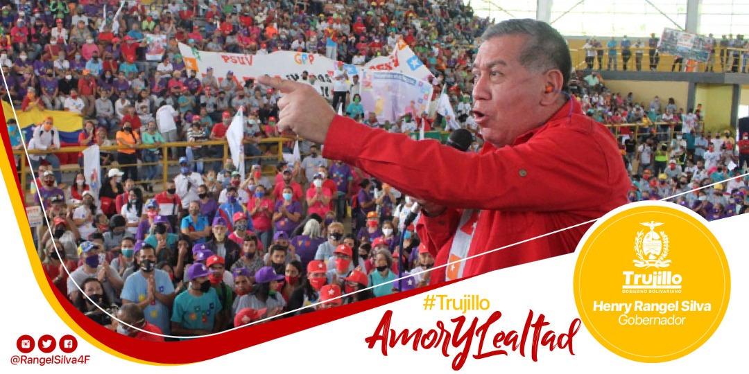 El Gobernador @RangelSilva4F  siempre firme a la causa revolucionaria para comandar a este pueblo Trujillano 📢#TrujilloAmorYLealtad 
@Mippcivzla @JorgePsuvR @EdelyisaRivas @GHA80633107 @PsuvMinga @YuniBurgos @1412Yolis @PetraYsabelina1 @PartidoPSUV @PetraYsabelina1 @ch_cdg