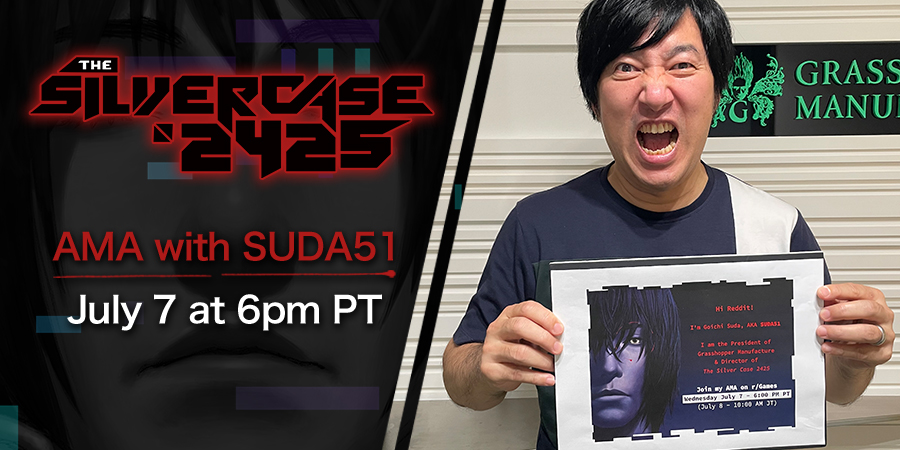 NISAmerica's tweet image. Got something you wanna ask the boss? We're starting to collect questions for the AMA with SUDA51 himself right now over on r/Games!

Check it out here: (reddit.com/r/Games/commen…) #SilverCase2425 #SUDA51