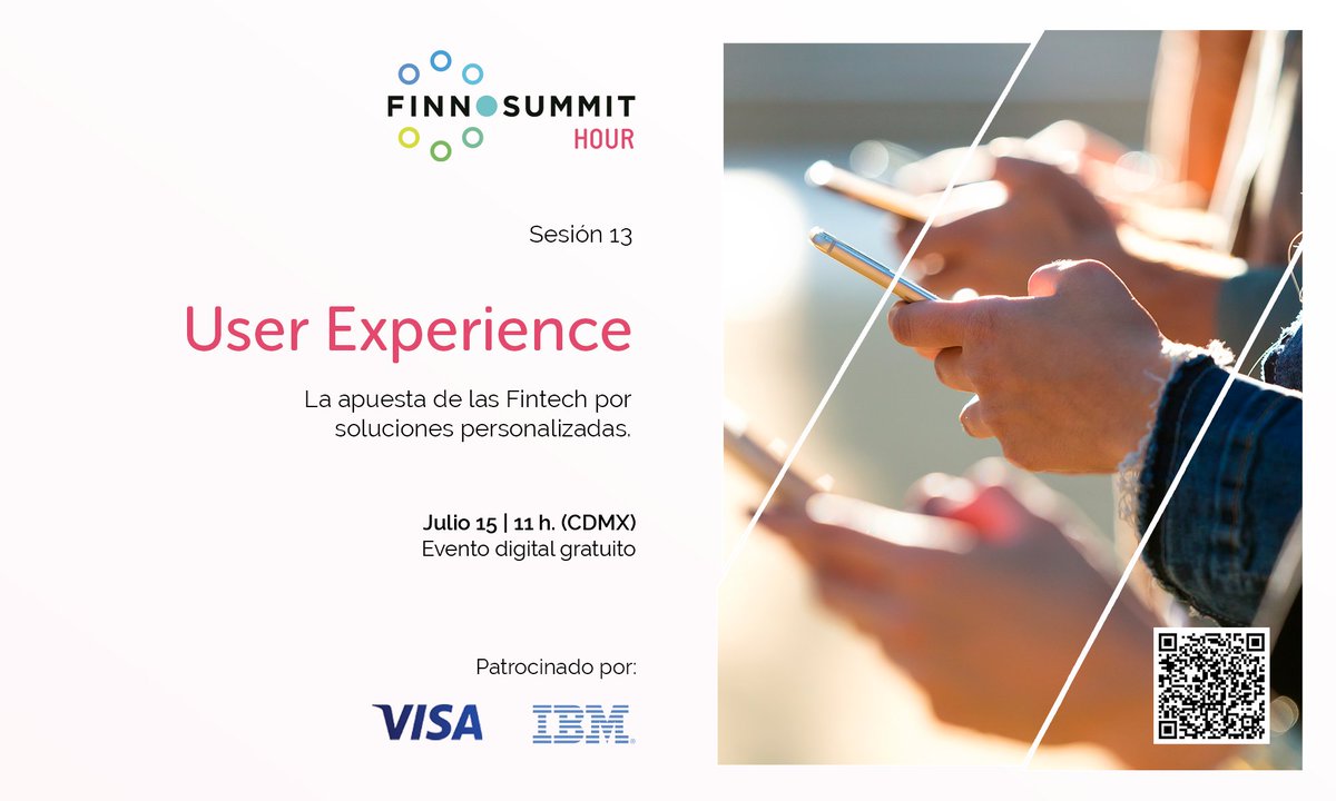 Asiste a la 13ª edición de <a href="/FINNOSUMMIT/">FINNOSUMMIT</a> Hour y conoce la innovación e infraestructura detrás de una gran experiencia de usuario. 

¡Regístrate! 👉bit.ly/2VeB4ez