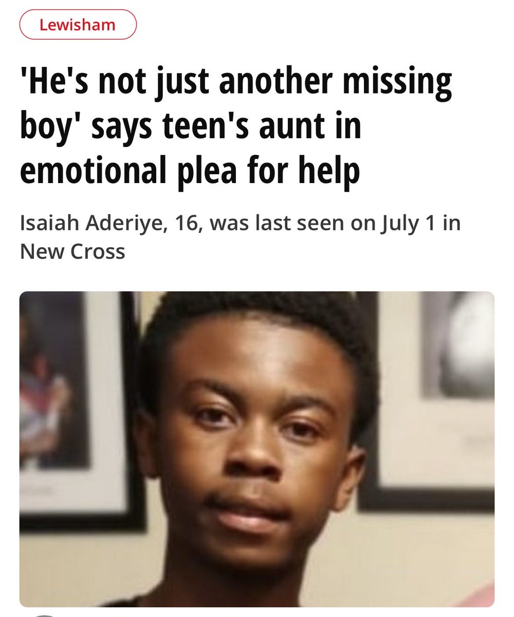 Also may have links to Lewisham and Deptford. Please keep sharing. A mother is missing her baby boy