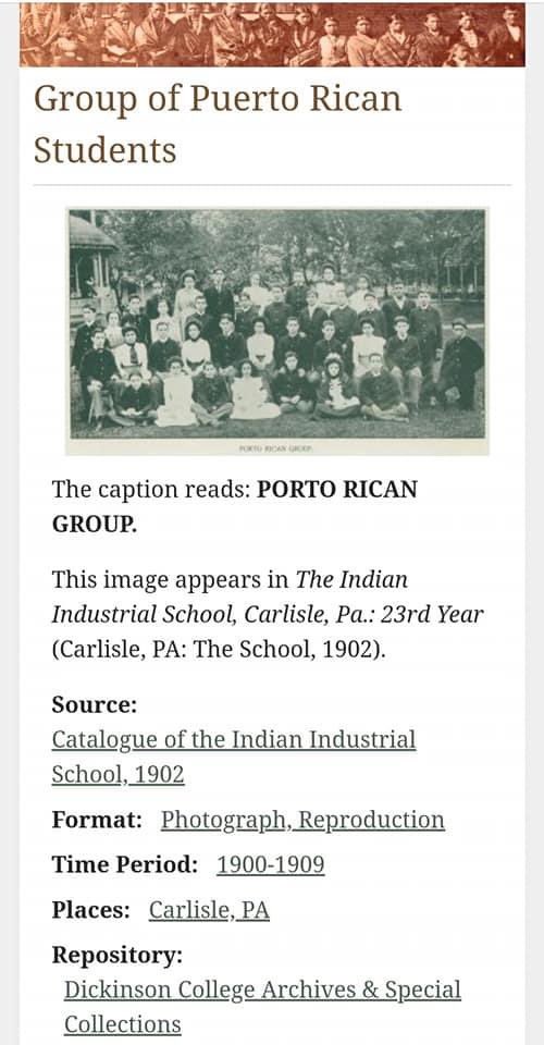 FluentMundo's tweet photo. I’d heard indigenous Puerto Rican children were kept at Carlisle Indian School at the beginning of the 20th century but I’d never seen photographs or names… hits kinda heavy given most ppl say the indigenous people of the archipelago were “gone” by the early 1700s 😒 https://t.co/VQPuJXGtiw
