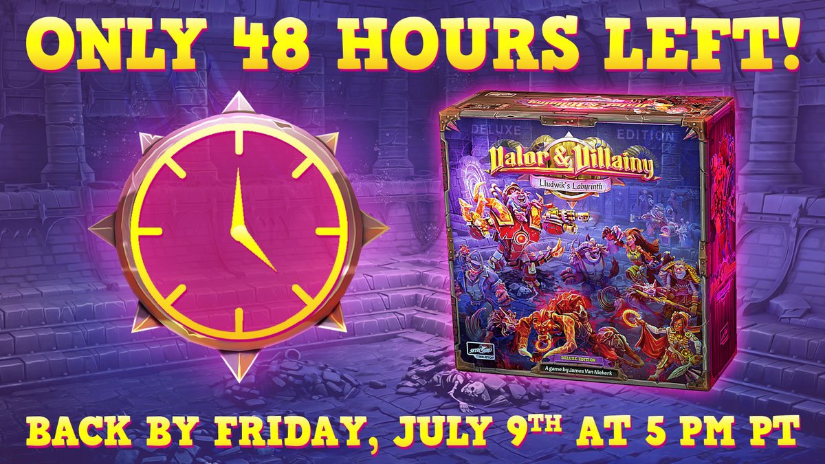 Less than 48 hours left to pledge! ⏳ Back #LludwiksLabyrinth on Kickstarter: bit.ly/2ShqMJn