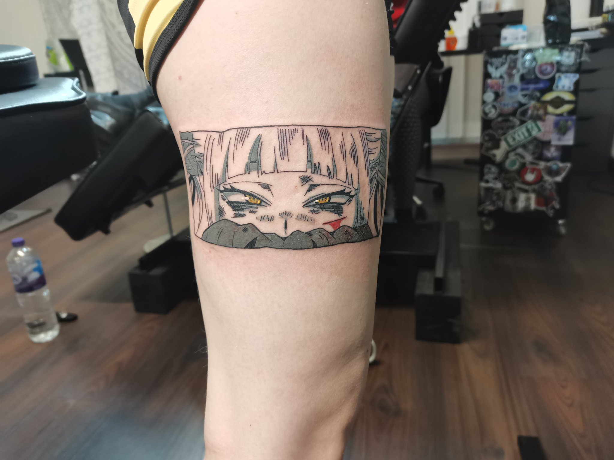 Himiko Toga from My Hero Academia Thanks for looking I had an absolute  blast making this tattoo Anyone goi  Creative tattoos Sleeve tattoos  Tattoos for women