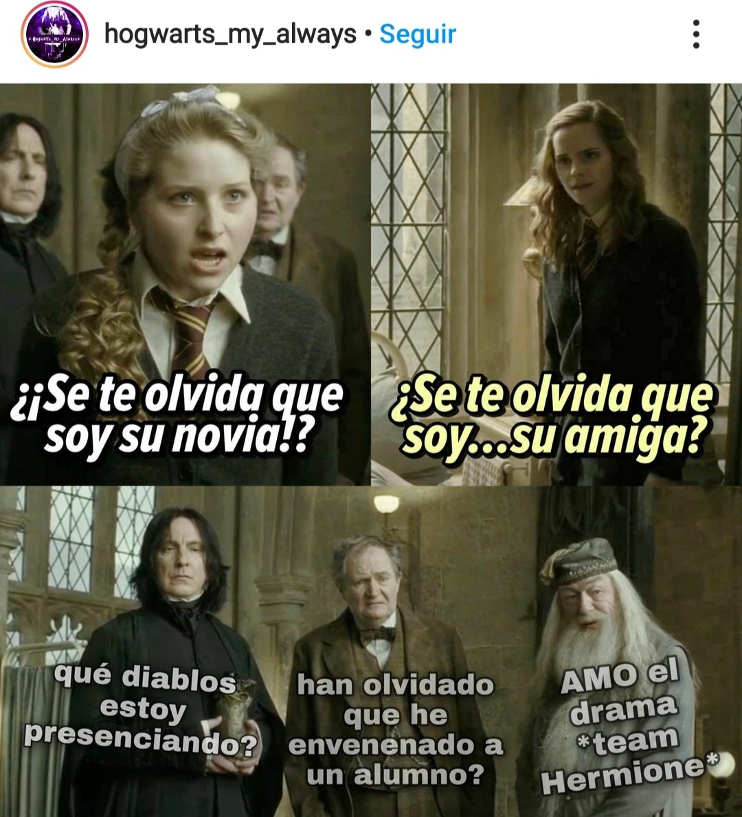 🍿Domingo de memes🍿 Uno temático para los #potterheads de la página🐹🧡 # harrypotter #hogwarts #meme #adoptanocompres