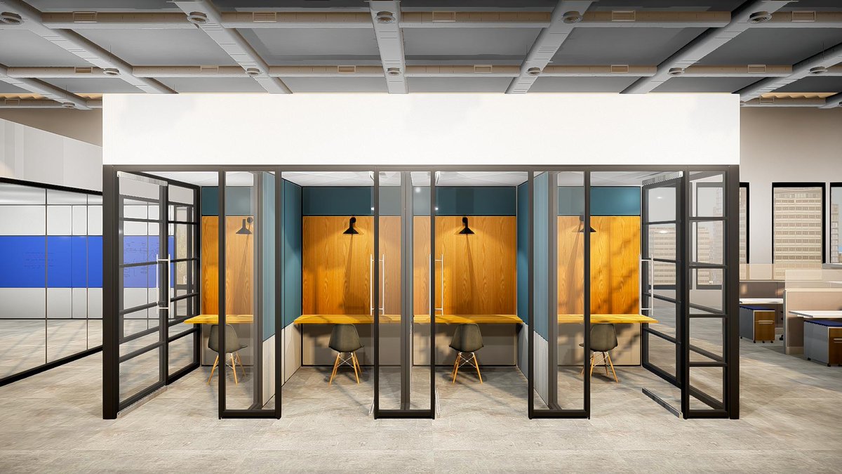 Ice_Edge's tweet image. Check out this week&apos;s #ICE3DoftheWeek from Michelle Roman. A screenshot from ICE3D with ICEscapes on captured the best lighting and the doors open. 
Send us your #ICEsoftware designs to info@ice-edge.com--we&apos;d love to feature you!
#officedesign #socialdistance #workspace #3D #BIM