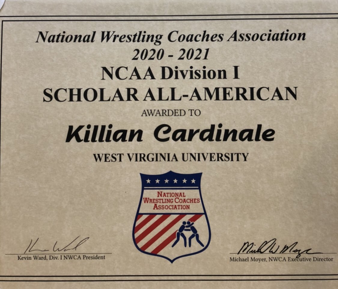 WVUWrestling's tweet image. Getting it done in the classroom and on the mat. #HailWV